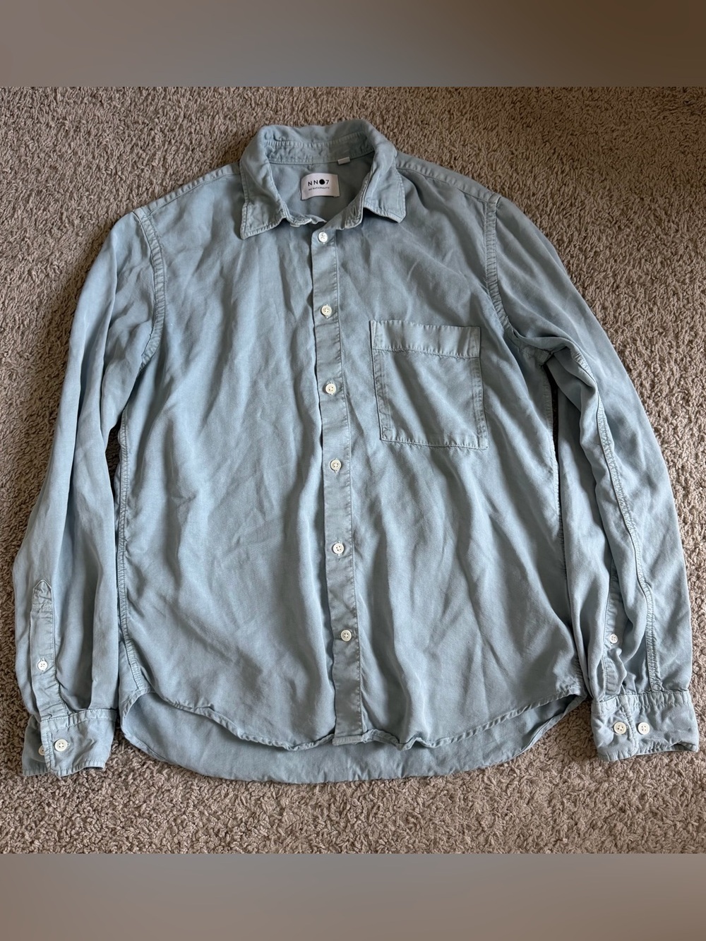 NN07 Button Down Long Sleeve Pocket Shirt